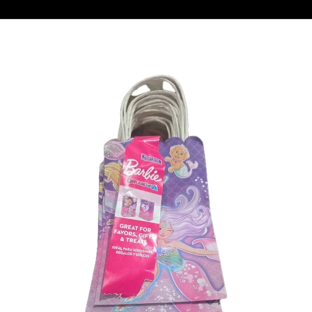 Barbie Dreamtopia mermaid Party gift bags 8 Pcs Birthday Supplies Favor New